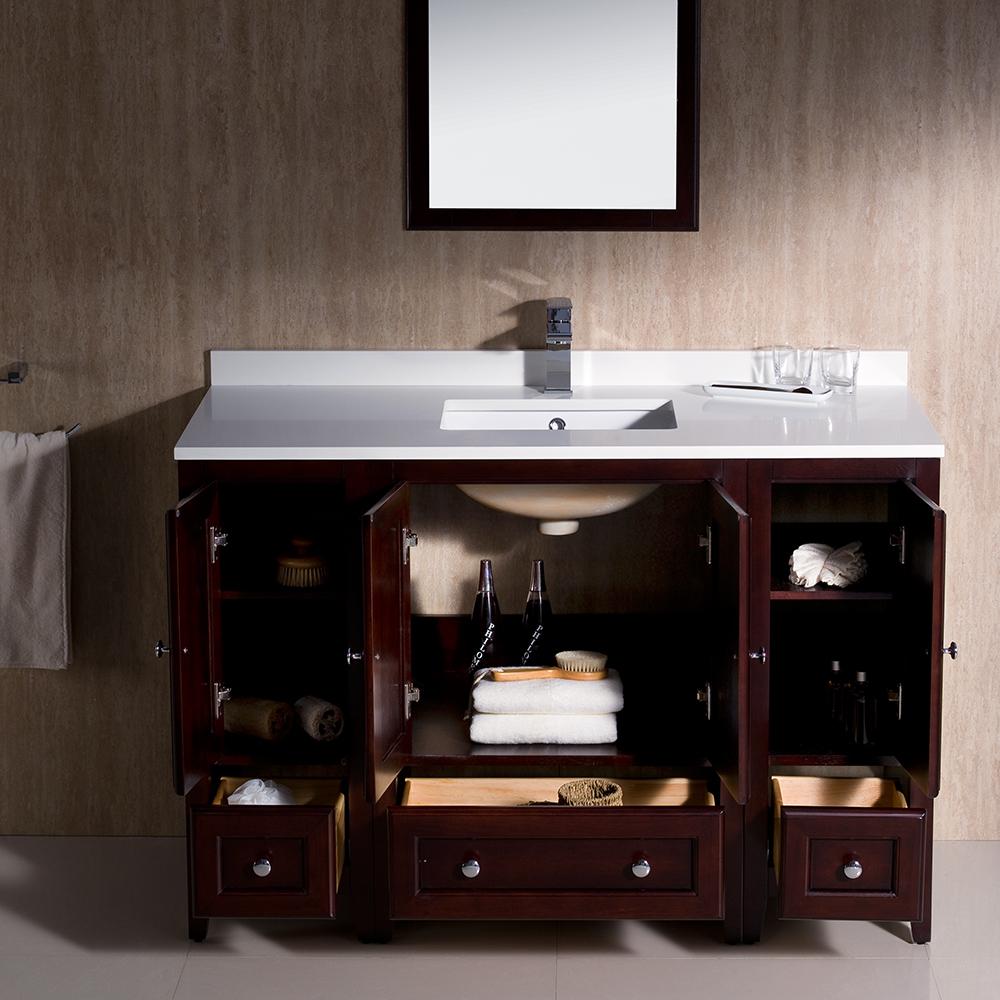 Fresca Oxford 48" Mahogany Traditional Bathroom Vanity
