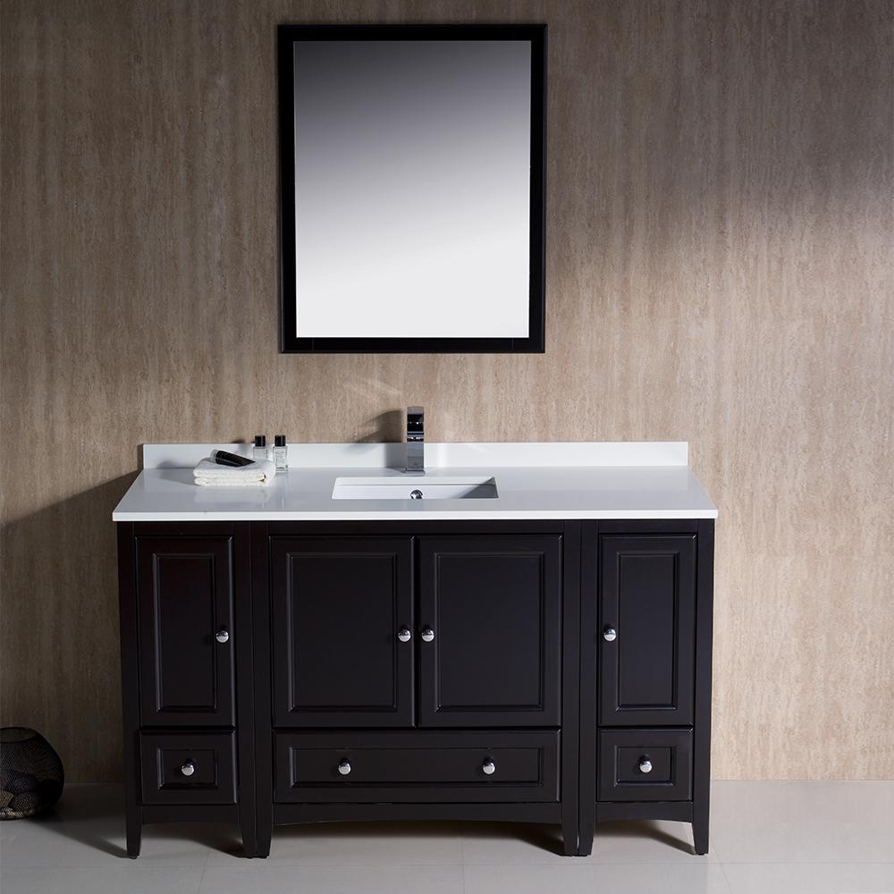 Fresca Oxford 54" Espresso Traditional Bathroom Vanity