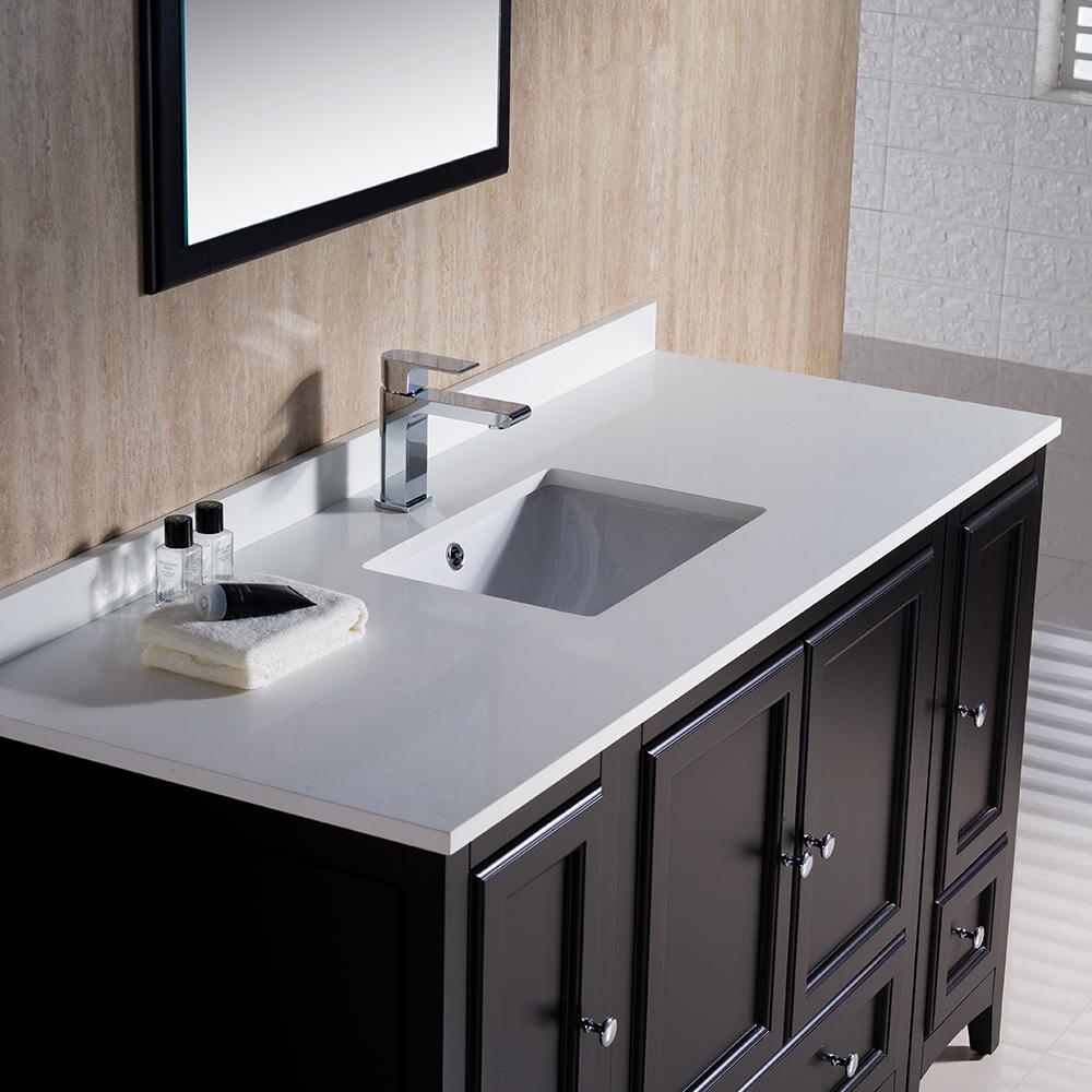 Fresca Oxford 54" Espresso Traditional Bathroom Vanity