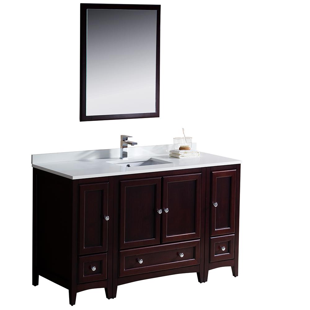 Fresca Oxford 54" Mahogany Traditional Bathroom Vanity