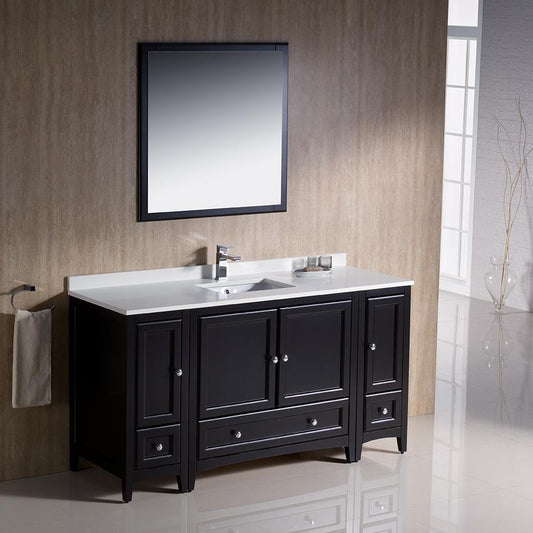 Fresca-Oxford-60"-Espresso-Traditional-Bathroom-Vanity-(FVN20-123612ES)