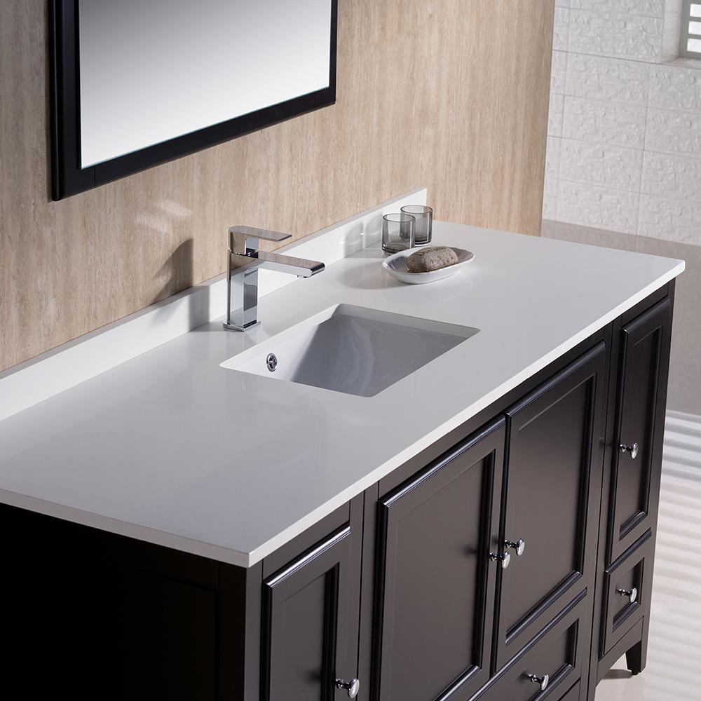 Fresca Oxford 60" Espresso Traditional Bathroom Vanity