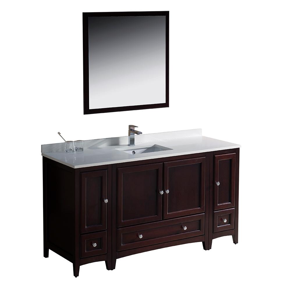 Fresca Oxford 60" Mahogany Traditional Bathroom Vanity