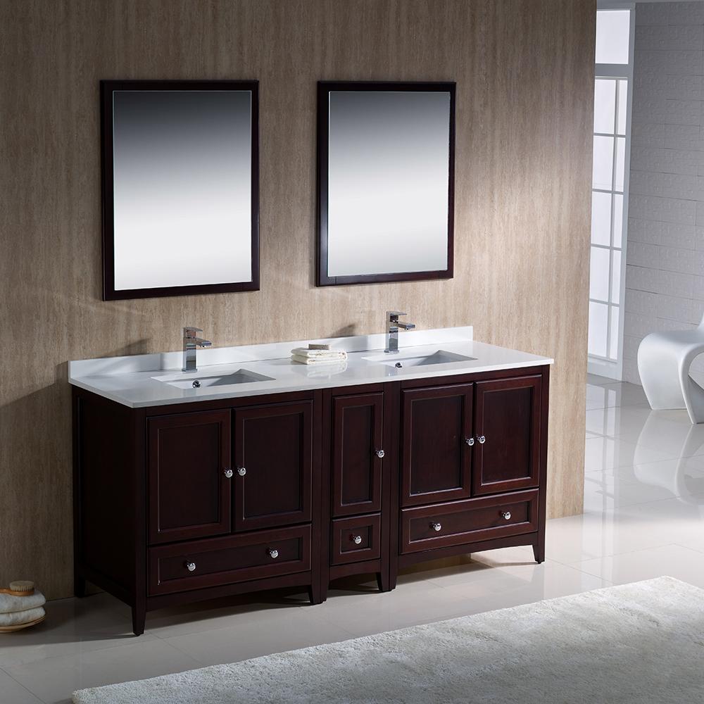 Fresca-Oxford-72"-Mahogany-Traditional-Double-Sink-Bathroom-Vanity-(FVN20-301230MH)
