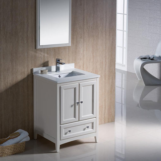 Fresca-Oxford-24"-Antique-White-Traditional-Bathroom-Vanity-(FVN2024AW)