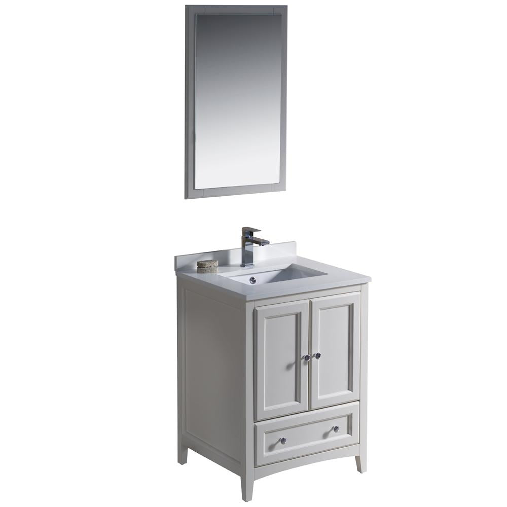 Fresca Oxford 24" Antique White Traditional Bathroom Vanity