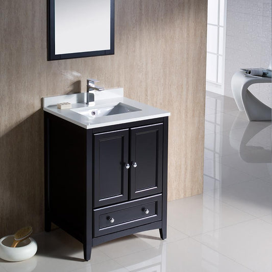Fresca-Oxford-24"-Espresso-Traditional-Bathroom-Vanity-(FVN2024ES)