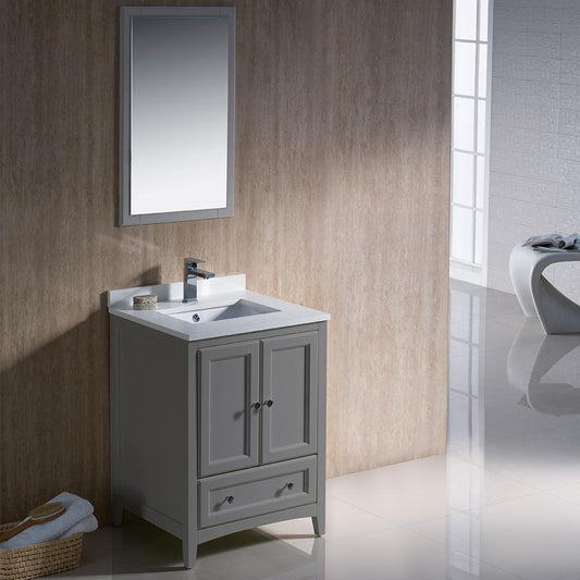 Fresca-Oxford-24"-Gray-Traditional-Bathroom-Vanity-(FVN2024GR)