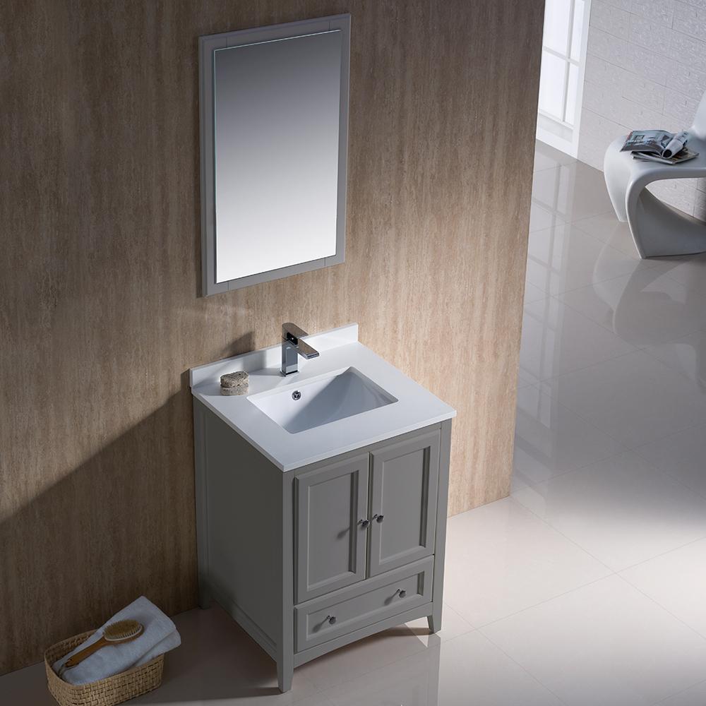 Fresca Oxford 24" Gray Traditional Bathroom Vanity