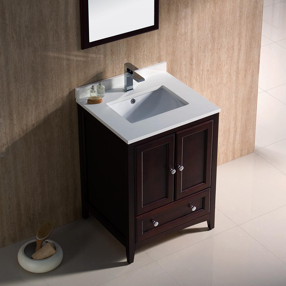 Fresca Oxford 24" Mahogany Traditional Bathroom Vanity
