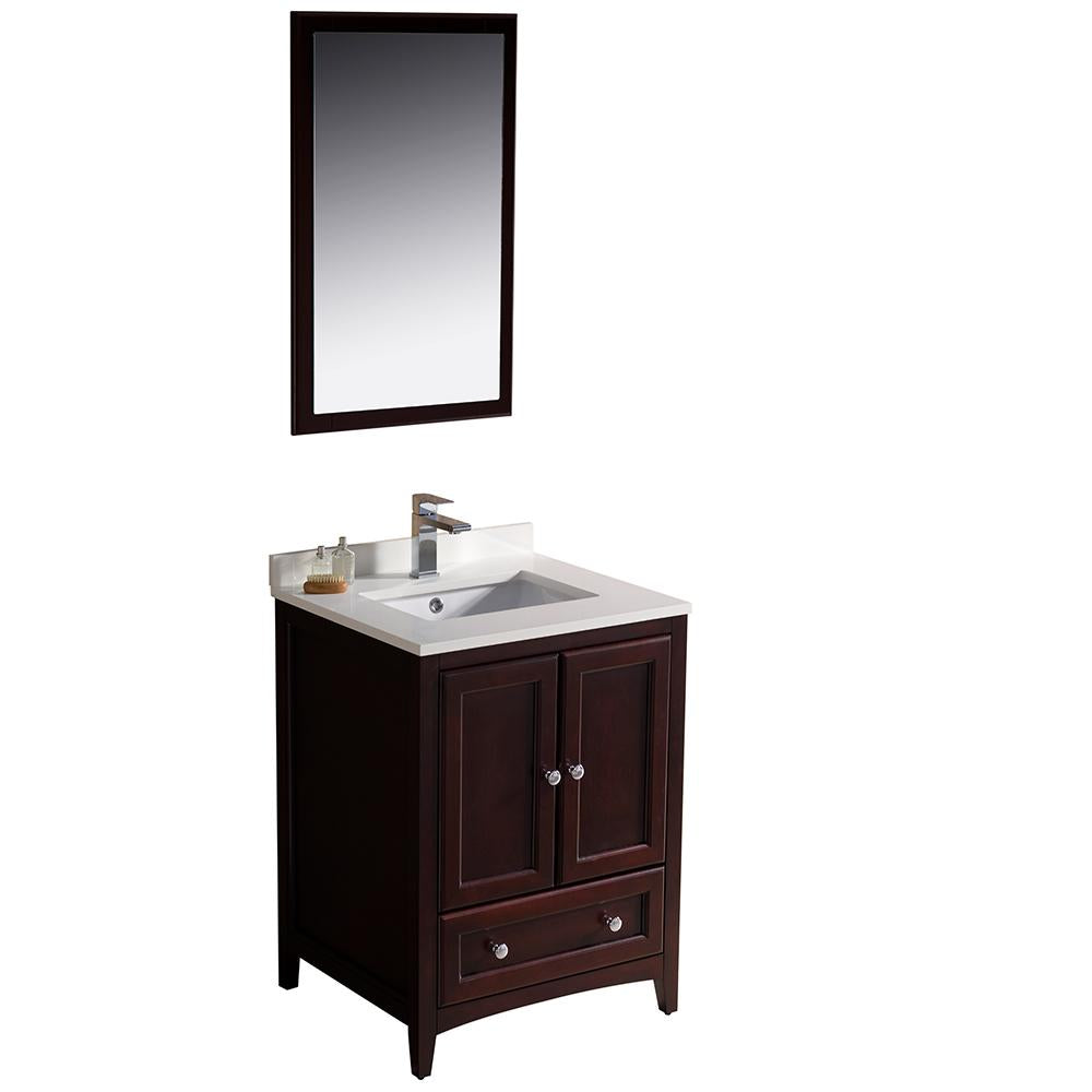 Fresca Oxford 24" Mahogany Traditional Bathroom Vanity