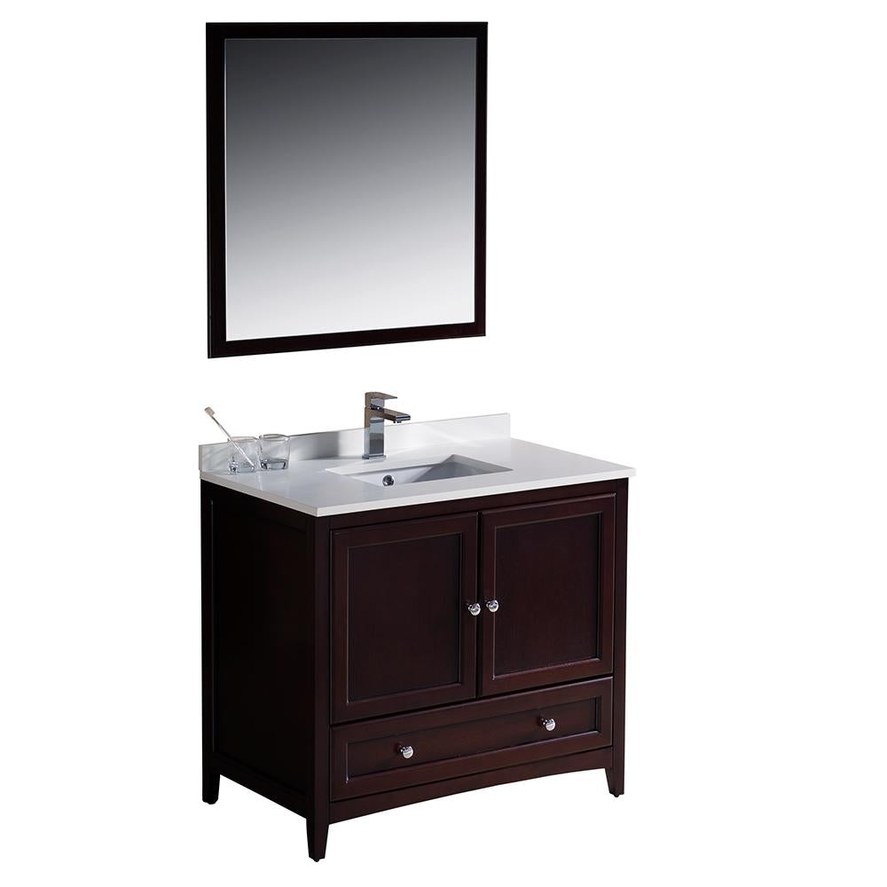 Fresca Oxford 36" Mahogany Traditional Bathroom Vanity
