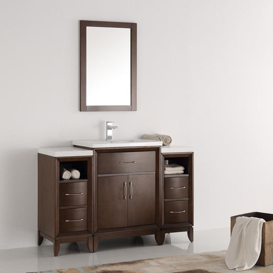 Fresca-Cambridge-48"-Antique-Coffee-Traditional-Bathroom-Vanity-w/-Mirror-(FVN21-122412AC)
