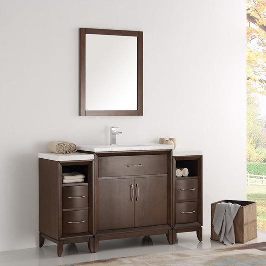 Fresca-Cambridge-54"-Antique-Coffee-Traditional-Bathroom-Vanity-w/-Mirror-(FVN21-123012AC)