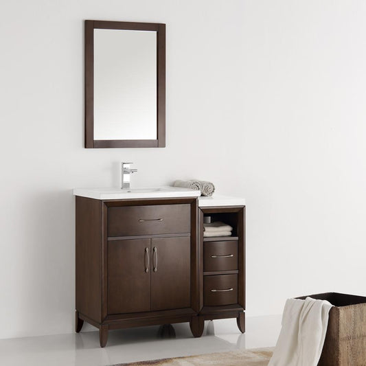 Fresca-Cambridge-36"-Antique-Coffee-Traditional-Bathroom-Vanity-w/-Mirror-(FVN21-2412AC)