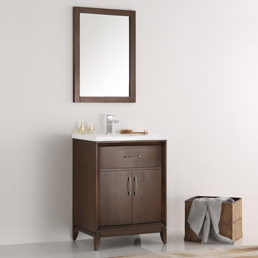 Fresca-Cambridge-24"-Antique-Coffee-Traditional-Bathroom-Vanity-w/-Mirror-(FVN2124AC)