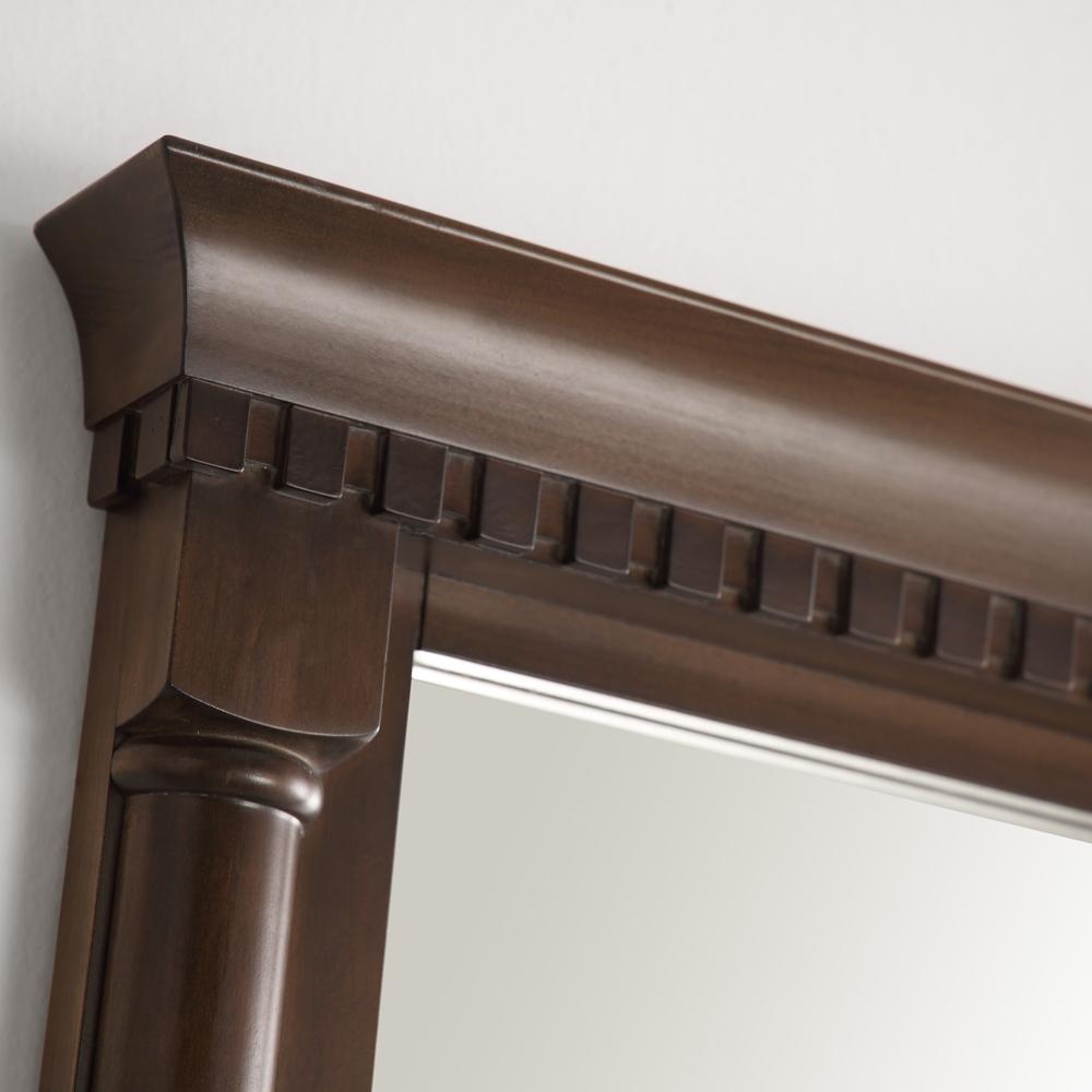 Fresca Kingston 37" Antique Coffee Traditional Bathroom Vanity w/ Mirror