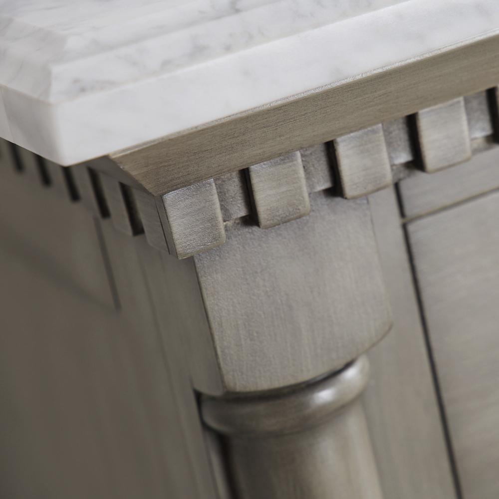 Fresca Kingston 61" Antique Silver Double Sink Traditional Bathroom Vanity w/ Mirrors