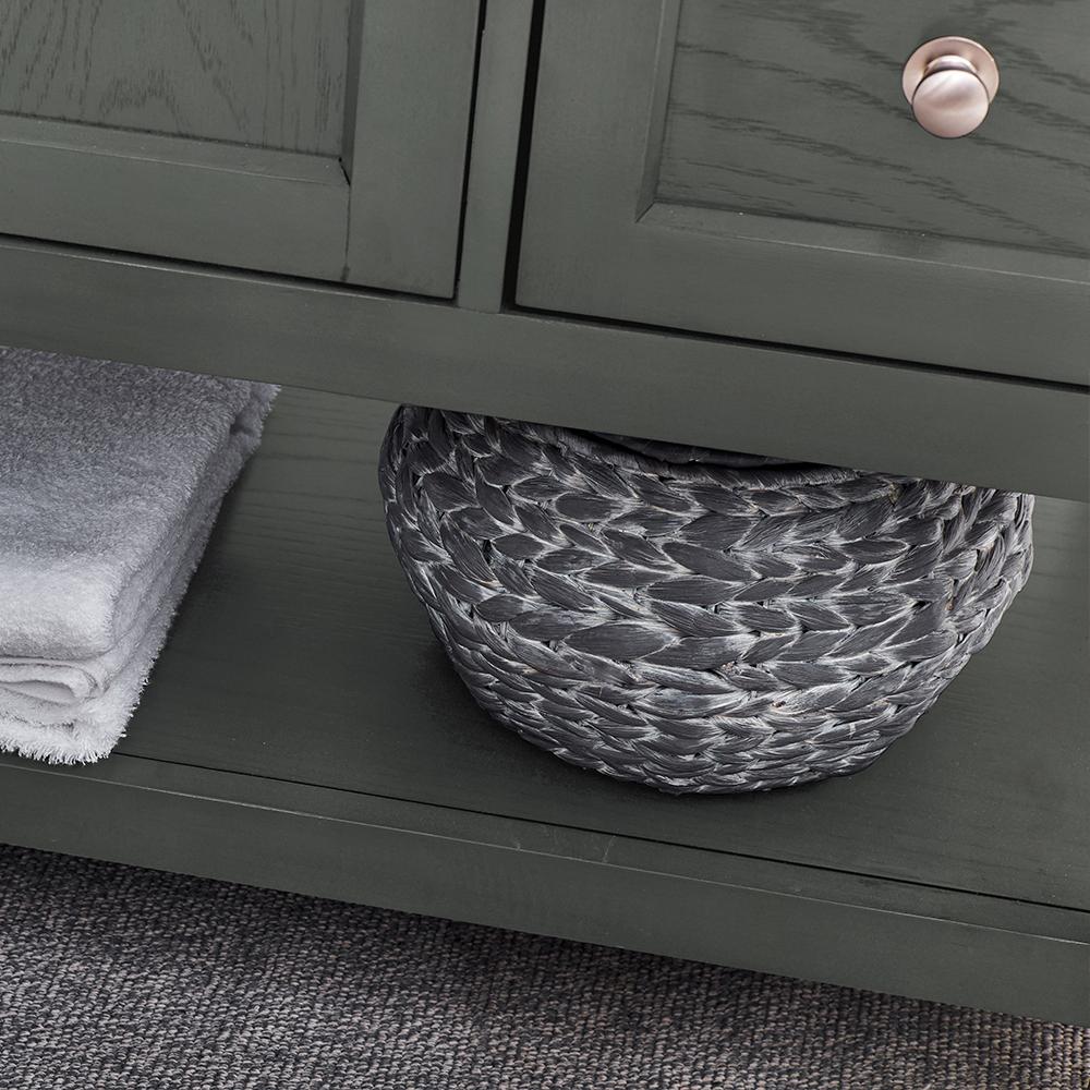 Fresca Manchester Regal 60" Gray Wood Veneer Traditional Double Sink Bathroom Vanity w/ Mirrors