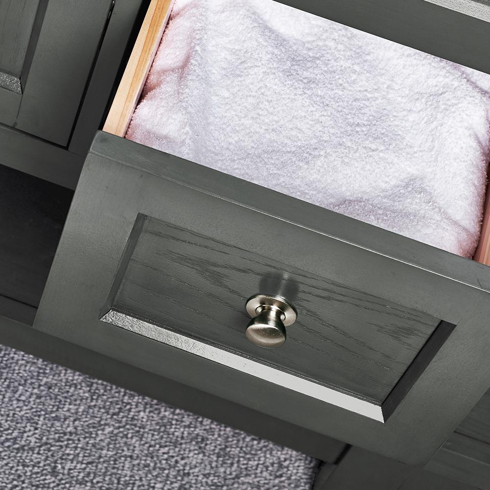 Fresca Manchester Regal 60" Gray Wood Veneer Traditional Double Sink Bathroom Vanity w/ Mirrors