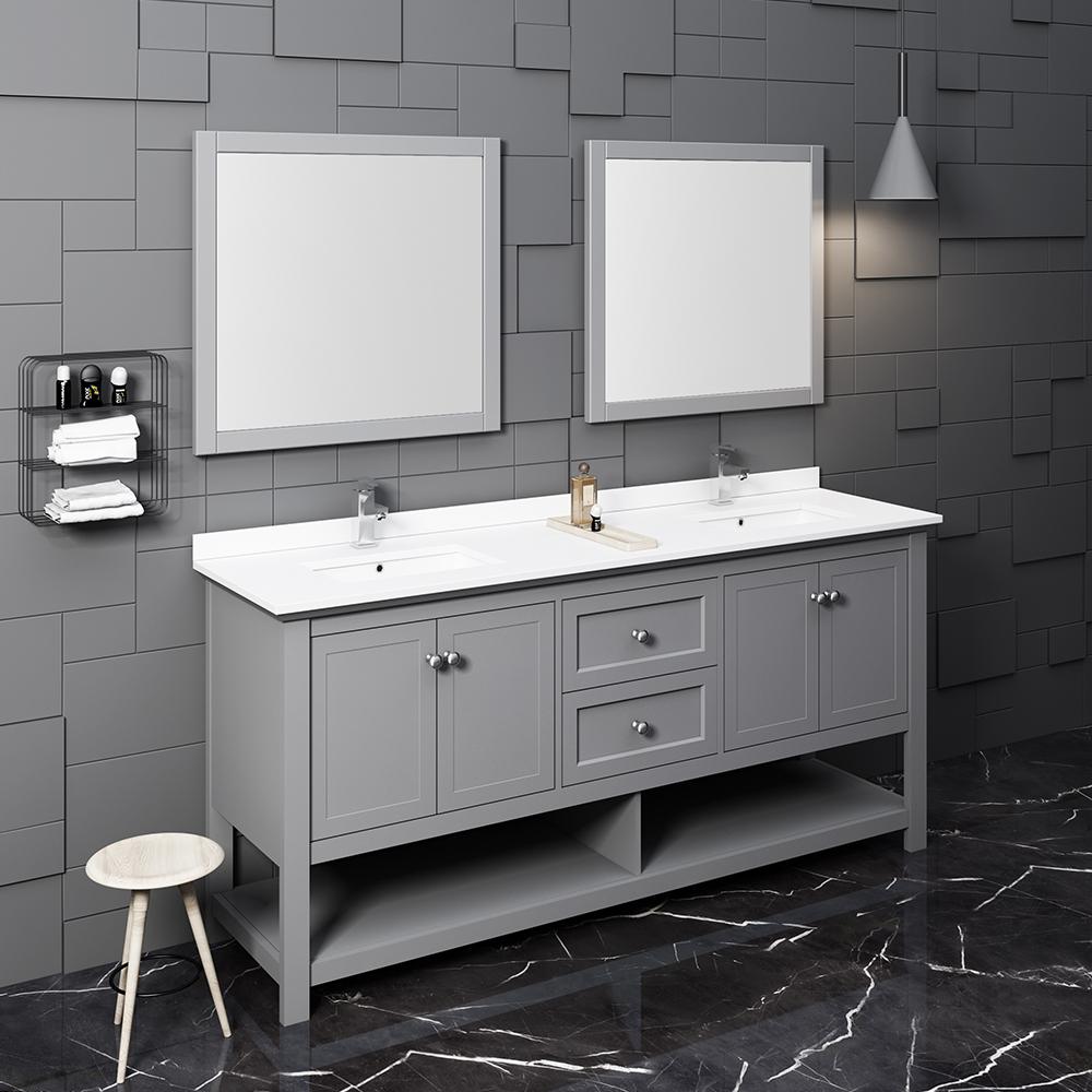 Fresca-Manchester-72"-Gray-Traditional-Double-Sink-Bathroom-Vanity-w/-Mirrors-(FVN2372GR-D)