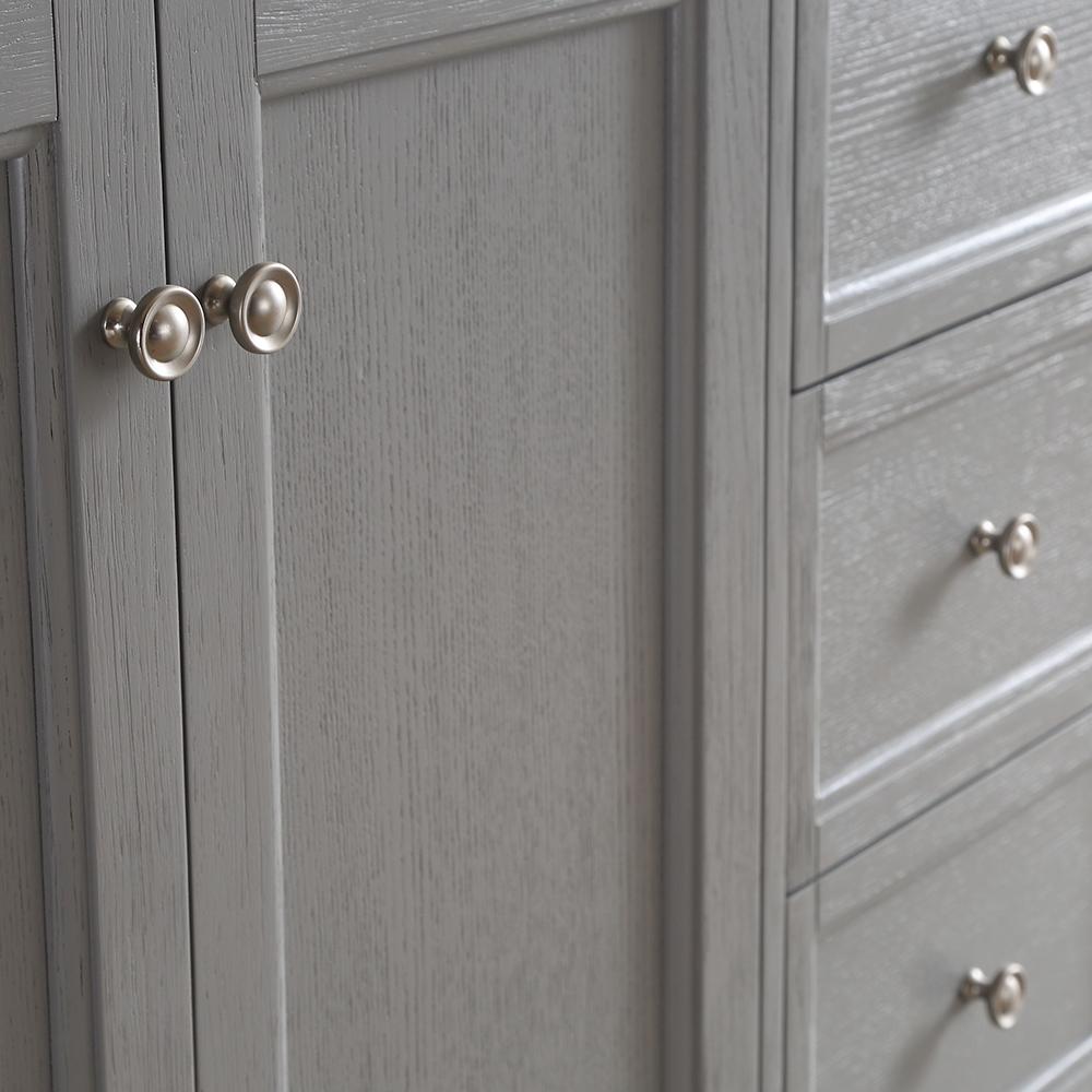 Fresca Windsor 40" Gray Textured Traditional Bathroom Vanity w/ Mirror
