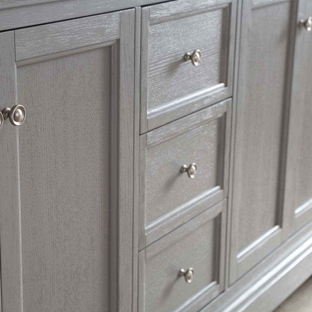 Fresca Windsor 72" Gray Textured Traditional Double Sink Bathroom Vanity w/ Mirrors