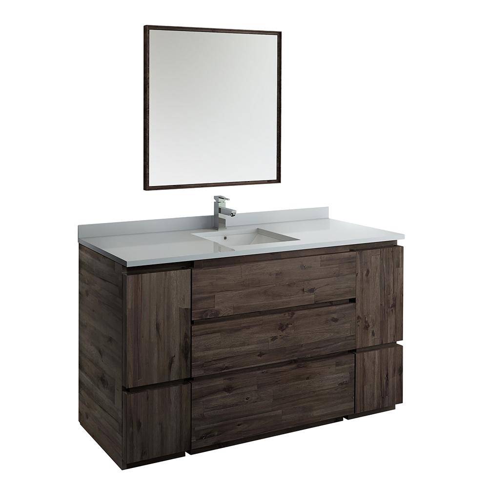 Fresca Formosa 60" Floor Standing Single Sink Modern Bathroom Vanity w/ Mirror