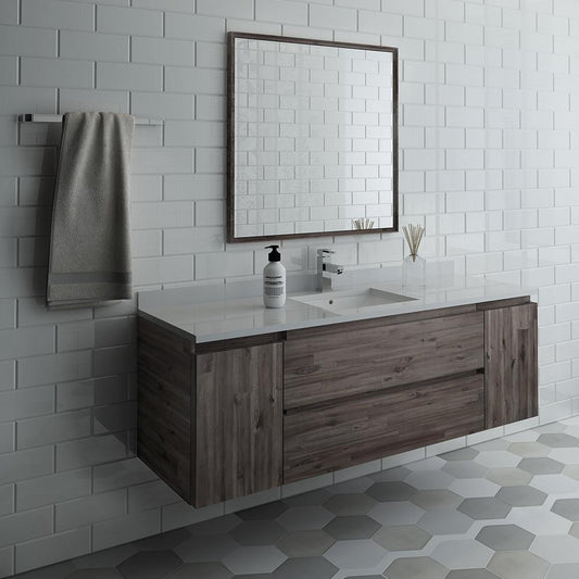 Fresca-Formosa-60"-Wall-Hung-Single-Sink-Modern-Bathroom-Vanity-w/-Mirror-(FVN31-123612ACA)