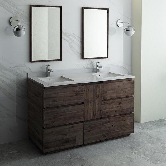 Fresca-Formosa-60"-Floor-Standing-Double-Sink-Modern-Bathroom-Vanity-w/-Mirrors-(FVN31-241224ACA-FC)