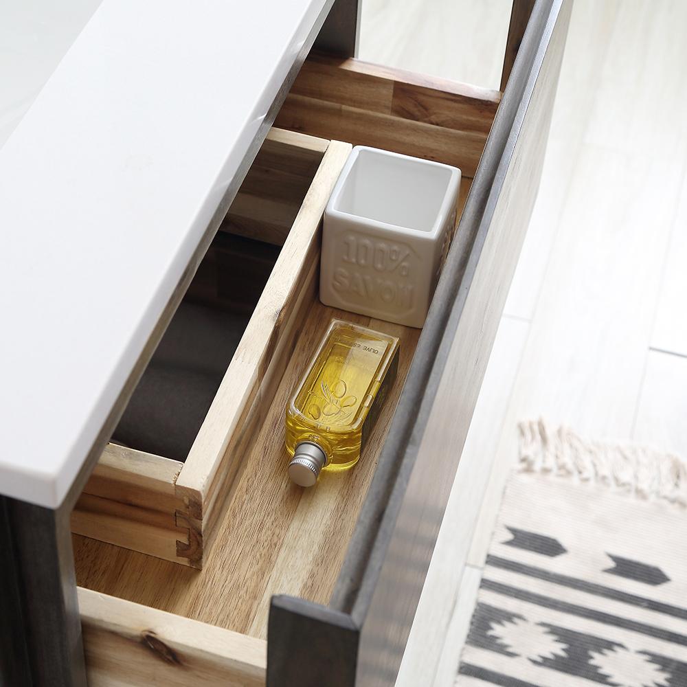 Fresca Formosa 72" Floor Standing Double Sink Modern Bathroom Vanity w/ Open Bottom & Mirrors