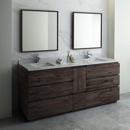 Fresca-Formosa-84"-Floor-Standing-Double-Sink-Modern-Bathroom-Vanity-w/-Mirrors-(FVN31-361236ACA-FC)