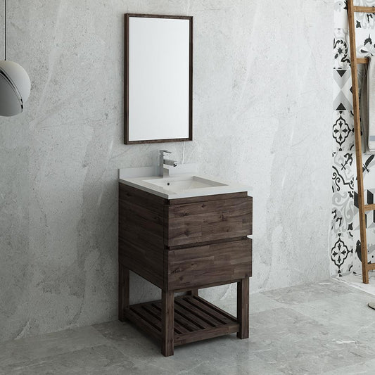 Fresca-Formosa-24"-Floor-Standing-Modern-Bathroom-Vanity-w/-Open-Bottom-&-Mirror-(FVN3124ACA-FS)