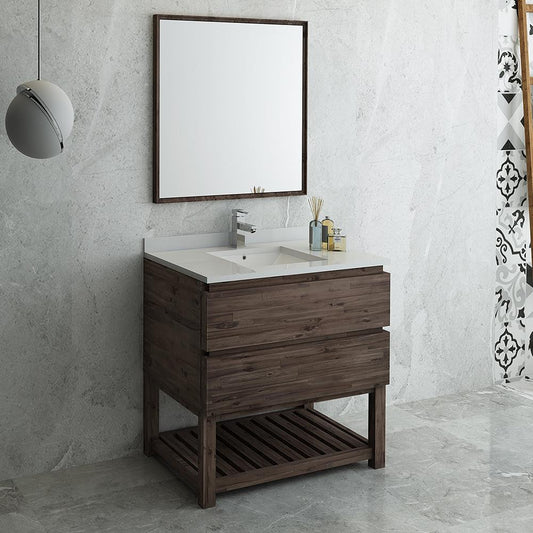 Fresca-Formosa-36"-Floor-Standing-Modern-Bathroom-Vanity-w/-Open-Bottom-&-Mirror-(FVN3136ACA-FS)