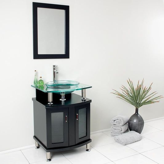 Fresca-Contento-24"-Espresso-Modern-Bathroom-Vanity-w/-Mirror-(FVN3312ES)