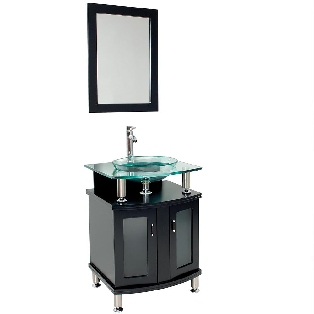 Fresca Contento 24" Espresso Modern Bathroom Vanity w/ Mirror