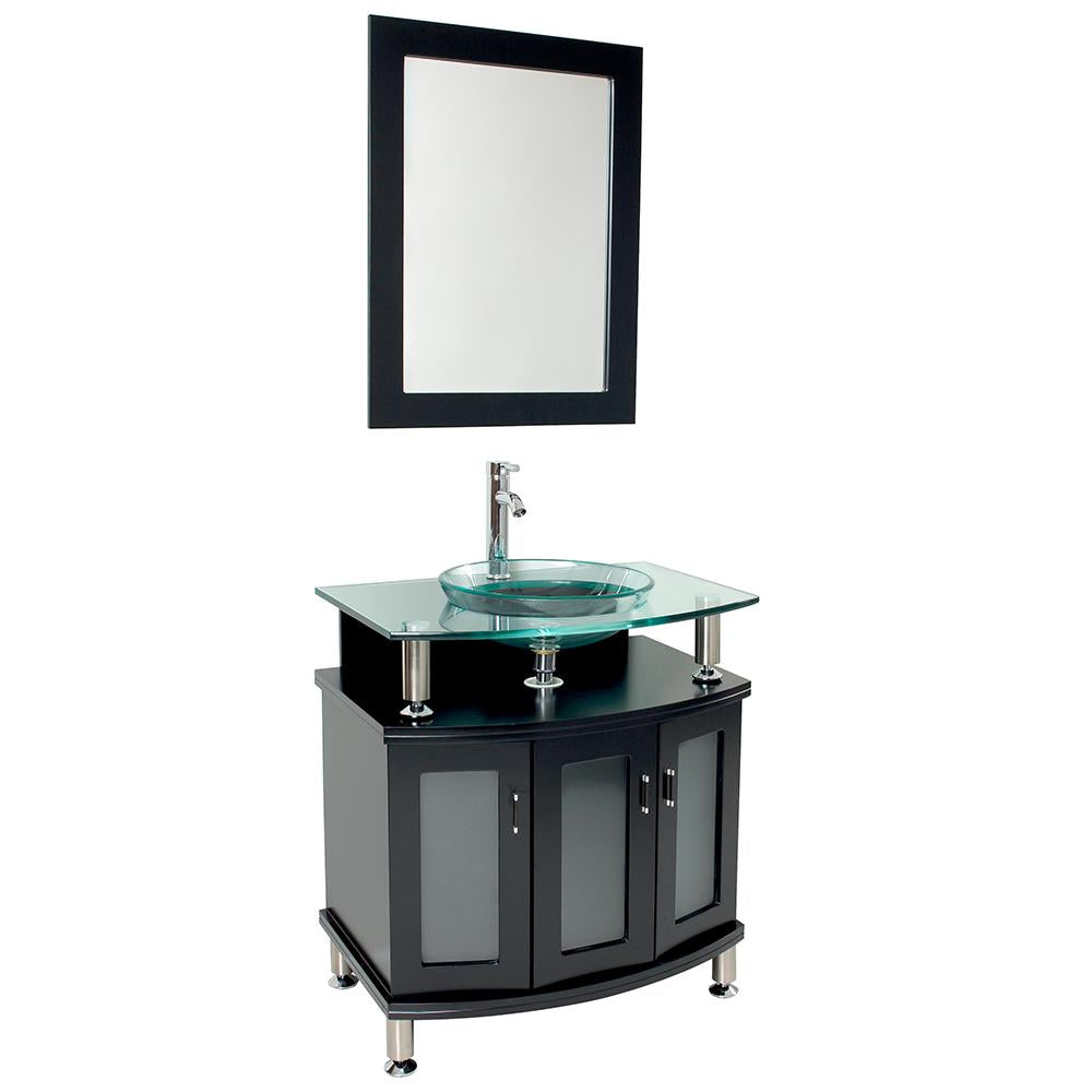Fresca Contento 30" Espresso Modern Bathroom Vanity w/ Mirror