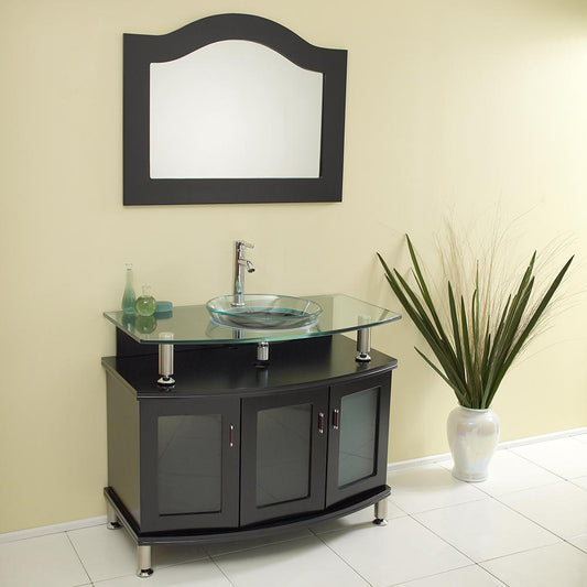 Fresca-Contento-40"-Espresso-Modern-Bathroom-Vanity-w/-Mirror-(FVN3316ES)