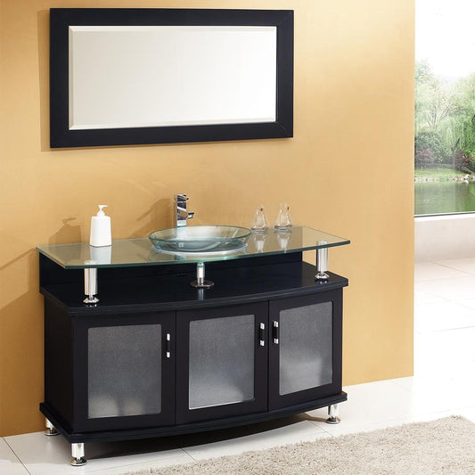 Fresca-Contento-48"-Espresso-Modern-Bathroom-Vanity-w/-Mirror-(FVN3318ES)