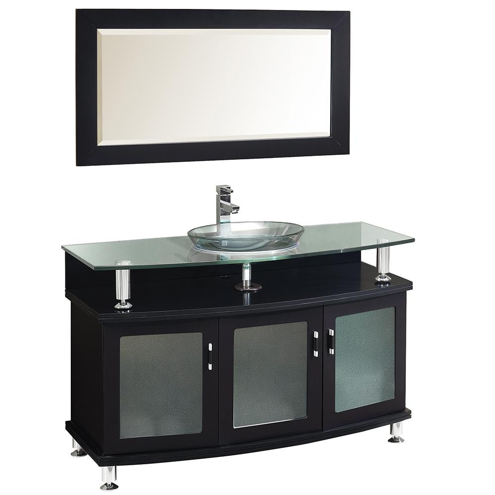 Fresca Contento 48" Espresso Modern Bathroom Vanity w/ Mirror