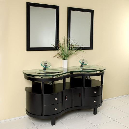 Fresca-Unico-63"-Espresso-Modern-Bathroom-Vanity-w/-Mirrors-(FVN3331ES)