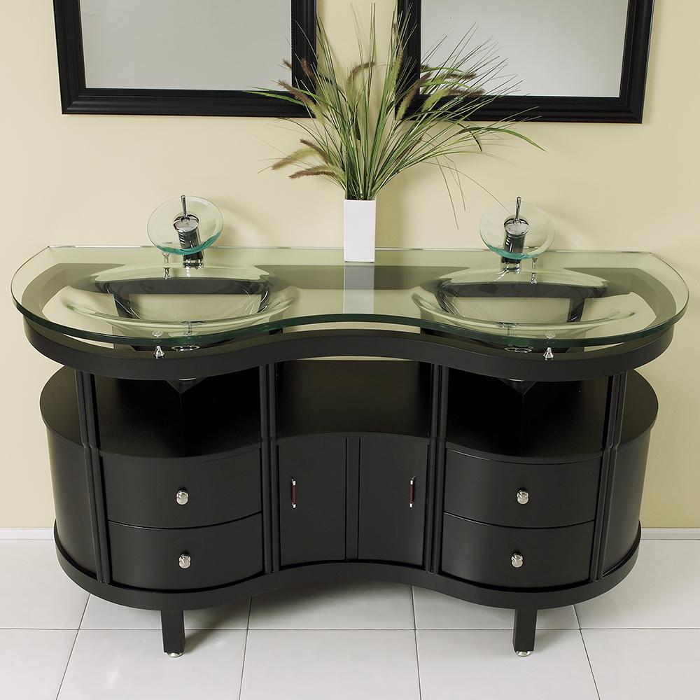Fresca Unico 63" Espresso Modern Bathroom Vanity w/ Mirrors