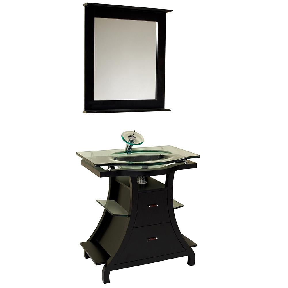 Fresca Cortese 32" Espresso Modern Bathroom Vanity w/ Mirror