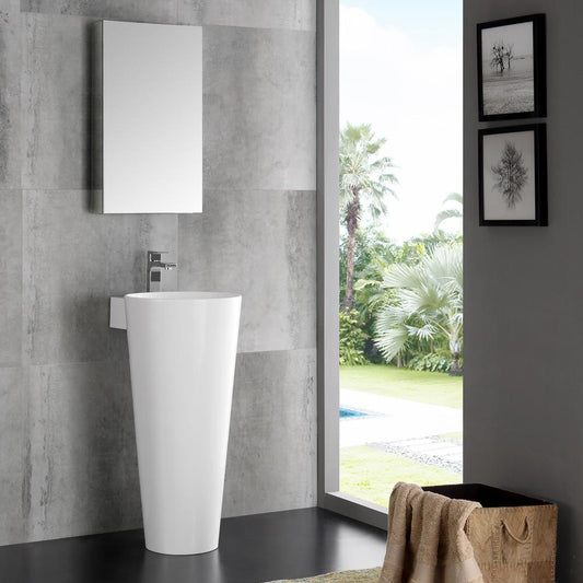 Fresca-Messina-16"-White-Pedestal-Sink-w-Medicine-Cabinet---Modern-Bathroom-Vanity-(FVN5022WH)