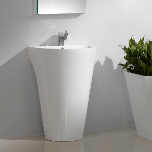 Fresca-Parma-24"-White-Pedestal-Sink-w/-Medicine-Cabinet---Modern-Bathroom-Vanity-(FVN5023WH)