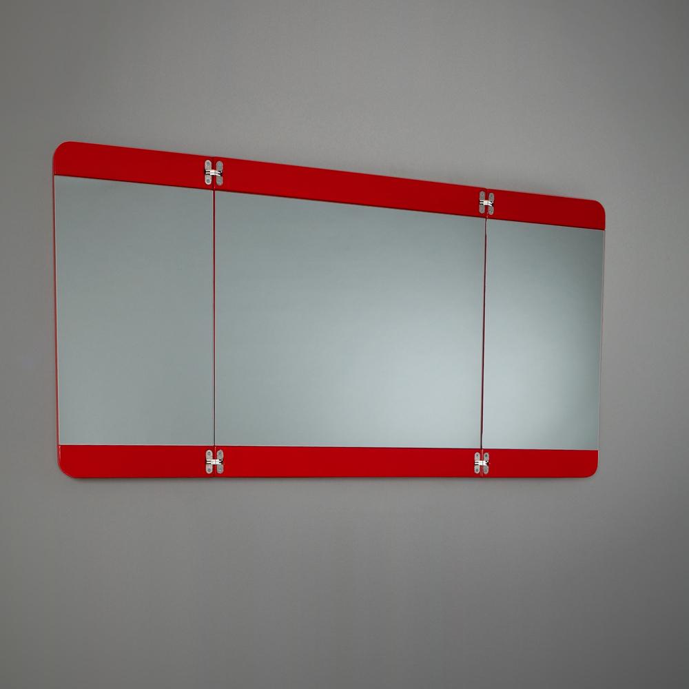 Fresca Energia 36" Red Modern Bathroom Vanity w/ Three Panel Folding Mirror