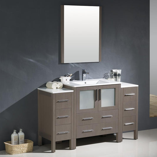 Fresca-Torino-54"-Gray-Oak-Modern-Bathroom-Vanity-w/-2-Side-Cabinets-&-Integrated-Sink-(FVN62-123012GO-UNS)
