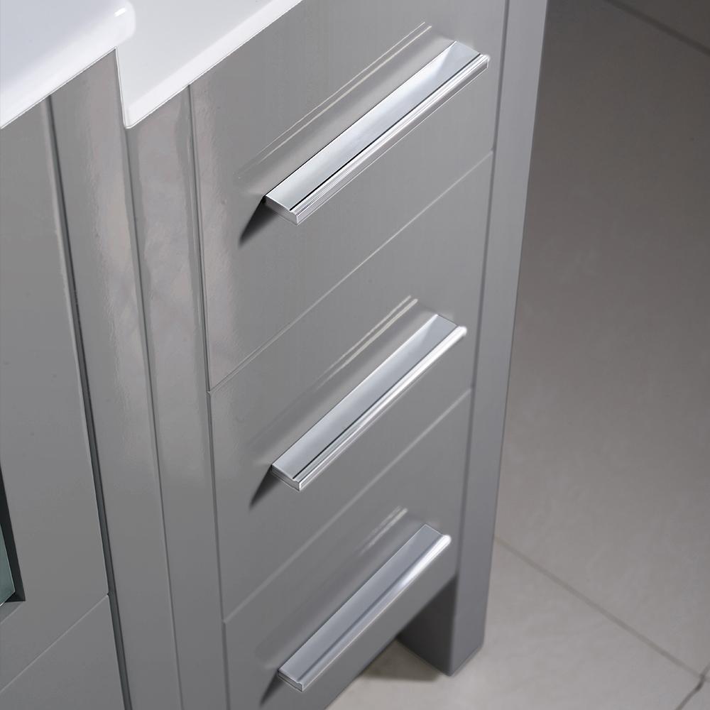 Fresca Torino 48" Gray Modern Bathroom Vanity w/ Side Cabinet & Integrated Sink