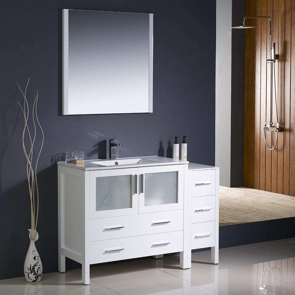 Fresca-Torino-48"-White-Modern-Bathroom-Vanity-w/-Side-Cabinet-&-Integrated-Sink-(FVN62-3612WH-UNS)