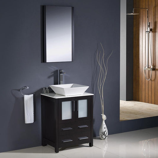 Fresca-Torino-24"-Espresso-Modern-Bathroom-Vanity-w/-Vessel-Sink-(FVN6224ES-VSL)